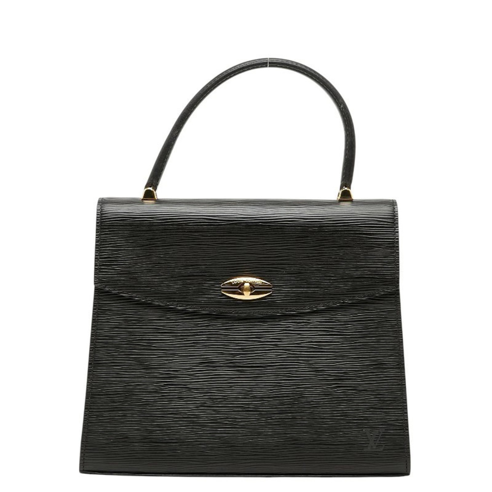 Louis Vuitton Epi Malesherbes Handbag Noir Black Leather
